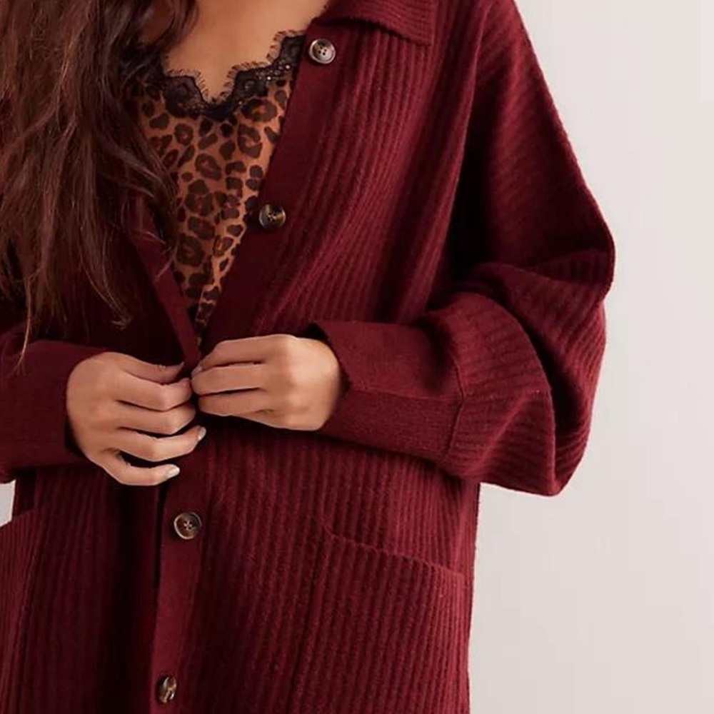 Free People Emmy Cardigan In Madder Root Size: